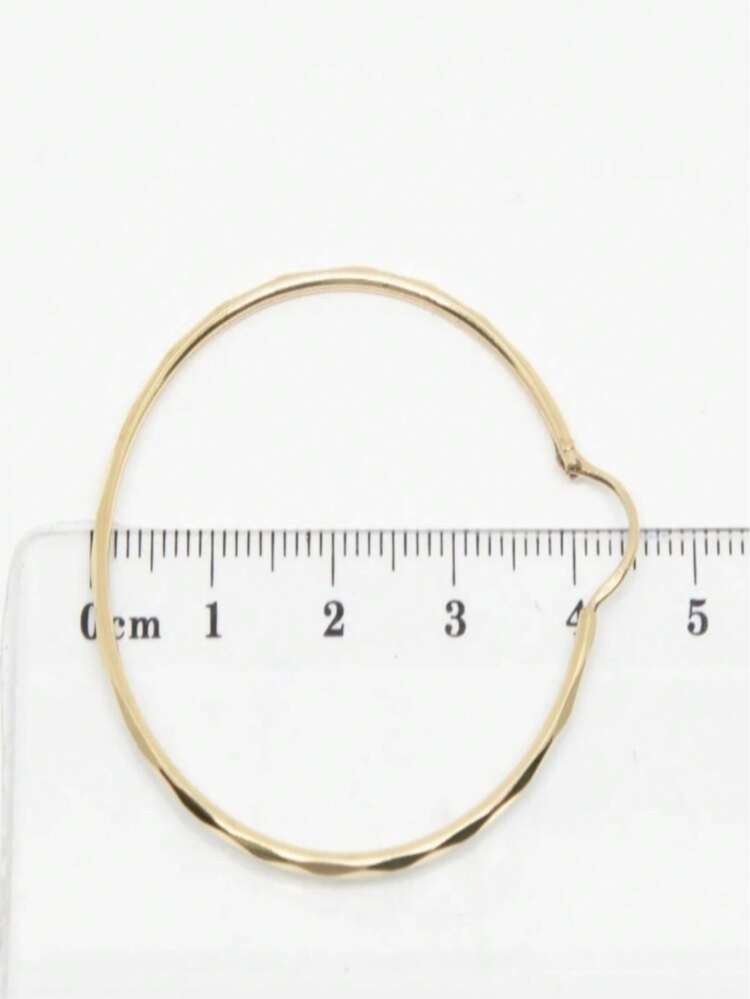 Aretes Facetado de Oro Laminado, Arracadas medianos Dorados, joyería para dama, acabados brillantes y duraderos, modelo actual, seguros y resistentes, opción ideal para eventos y diario. - Dorado - Añade 4