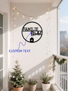 HELLOYOUNG 1pc Personalized Door Plaque - Modern Front Door Decor, Customizable Family Name, Door Knocker And Hanging Nameplate | Weather-Resistant Indoor/Outdoor Decorative Accessory, Multipurpose, Decorative, Reusable, Ideal Gift For Him, Her, Boyfriend, Dad, Girlfriend, Mom, Family, Friends