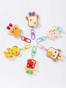 Cute Cartoon Realistic Toast Bread Slice Bag Charm Bag Accessory Winter Fall Y2K