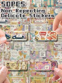 Bộ 50 miếng dán phẳng 2D theo chủ đề vé tưởng tượng bằng nhựa vinyl không lặp lại, trang trí tinh tế, có thể tháo rời, không để lại cặn, hoàn hảo cho quà tặng mùa tựu trường, phần thưởng lớp học, quà tặng Giáng sinh, quà tặng Halloween, quà tặng ngày lễ, trang trí tiệc tùng & nhà cửa, quà tặng sinh nhật, máy tính xách tay, hành lý ô tô, xe tay ga, sổ tay, cốc, máy tính bảng, sổ tay, bình nước, ốp điện thoại, in độ phân giải cao, màu sắc sống động, quà tặng thú vị cho học sinh, thanh thiếu niên, nhân viên văn phòng - mặc định - Xem 10