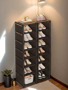 1 件 3/4/5/6/7 层鞋架，黑色/白色，家用多层鞋柜，防尘鞋盒，大容量鞋子收纳盒 - 彩色 - 查看 7