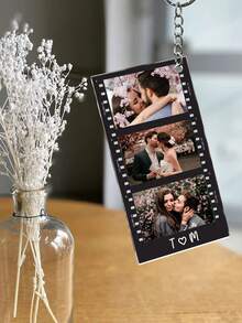 1个定制照片钥匙扣 - 5种款式，个性化照片吊坠，独特纪念品，定制照片钥匙扣，送给朋友、家人的礼物，生日礼物，情人节礼物，个性化定制礼物，情侣礼物，适用于家居、办公室、车钥匙等，情人节男士礼物，男友礼物，个性化配饰，背包吊坠，圣诞礼物，个性化礼物，实用时尚 - 彩色 - 查看 13