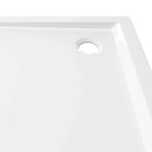 vidaXL Square ABS Shower Base Tray  31.5"X31.5" - White - View 7