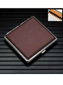 1/3pcs ROYGRA Magnetic Flip-Top Cigarette Case, Metal & Plastic Cigarette Box, Gentleman Style Durable Large Capacity Cigarette Holder, Creative Moisture-Proof Portable Cigarette Case Gift (Cigarettes Not Included) - Pink - View 9