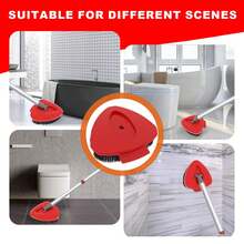 2 Pack Upgrade Scrub Brush Replace Heads Compatible With O Cedar EasyWring * Tank Spin Mop,Mop Replacement Scrubber Head Brush,Floor Cleaning Brush,More Layers Of Bristles For Bathroom, Deck, - 2 Brush(For *-Tank)