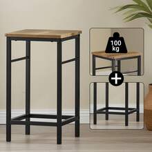 SoBuy OGT10-PF, Bar Set-1 Bar Table And 2 Stools, Home Kitchen Breakfast Bar Set Furniture Dining Set - Brown - View 11