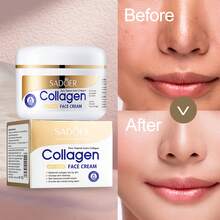 100g Collagen Anti-Wrinkle Cream, Moisturizing, Brightening, Nourishing, Firming Night Cream, Facial Moisturizer, Improves Skin Elasticity, Revitalizes Skin, Suitable For All Skin Types - Multicolor - View 2