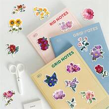 200pcs Flower Stickers For Water Bottle, Skateboard, Luggage, Phone Case, Guitar, Piano, Room, Notebook, Wall Decor