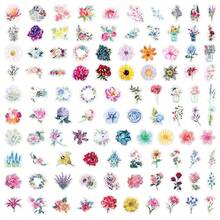 200pcs Flower Stickers For Water Bottle, Skateboard, Luggage, Phone Case, Guitar, Piano, Room, Notebook, Wall Decor