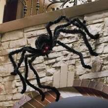 2/1 Pc Halloween Plush Spider,Halloween Decoration, Party Prop, Outdoor Party Props,Outdoor Giant Spider Decoration, 30cm Prank Black Spider,Suitable For Indoor And Outdoor Halloween Decorations, Home Party And Yard Haunted House Decorations,Practical Joke Decoration Home Decor Room Decor