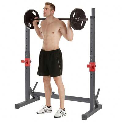 ALLINLIFE Soporte para mancuernas ajustable, soporte de fitness multifuncional, adecuado para el hogar y la oficina, capacidad de carga máxima 270 kg, en negro y rojo.