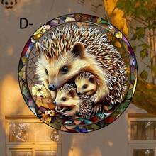 1 pièce, Attrape-soleil en forme de hérisson et de champignon, décoration de jardin, suspension colorée en acrylique pour fenêtre, décoration murale, décoration de fête, décoration de salon, chambre, véranda, décoration de maison à thème animalier, cadeau pour les amateurs de nature