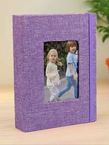 1 pieza Nuevo álbum de inserción de 6 pulgadas con 100 páginas de superficie de tela, de vuelta a la escuela, útiles escolares