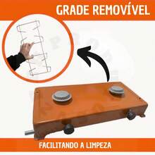 Fogão Duas Bocas A Gás Camping Portatil Pescaria Cozinha - Preto - Visão 3