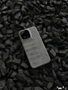 Ốp lưng điện thoại cao cấp bằng da cá sấu, màu trơn, chất liệu PU, tương thích với iPhone 16 Pro Max/16/16 Pro/16 Plus/15/15 Pro Max/15 Pro/11/12/13/14 Pro Max/11 Pro/11 Pro Max/12 Pro/12 Pro Max/13 Pro/13 Pro Max/14 Pro/14 Pro Max. Thiết kế cao cấp, sáng tạo, thời trang, thích hợp làm quà tặng sinh nhật, kỷ niệm hoặc tiệc tùng. - Xám - Xem 1