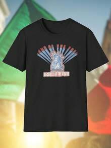 Land of the Free Because of the Brave Maglietta Uomo Patriottica Moda Casual Idea Regalo Originale Tee Morbida Alta Qualità Offerta Edizione Limitata Sconto Esclusivo