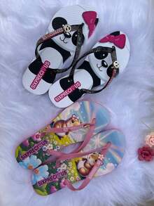Women's Floral Panda Capybara Flip Flops Comfortable Soft Casual Sixprecious - Gấu trúc - Xem 2