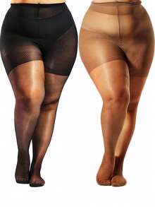 4/6 pares de medias extra grandes de cintura alta con control de abdomen y anti-correr - Negro/Albaricoque/Café - Control de abdomen y soporte de piernas - Medias elegantes formales/profesionales para fiestas - Fórmula suave y sin grietas - Para uso diario y ocasiones especiales, medias profesionales con textura suave