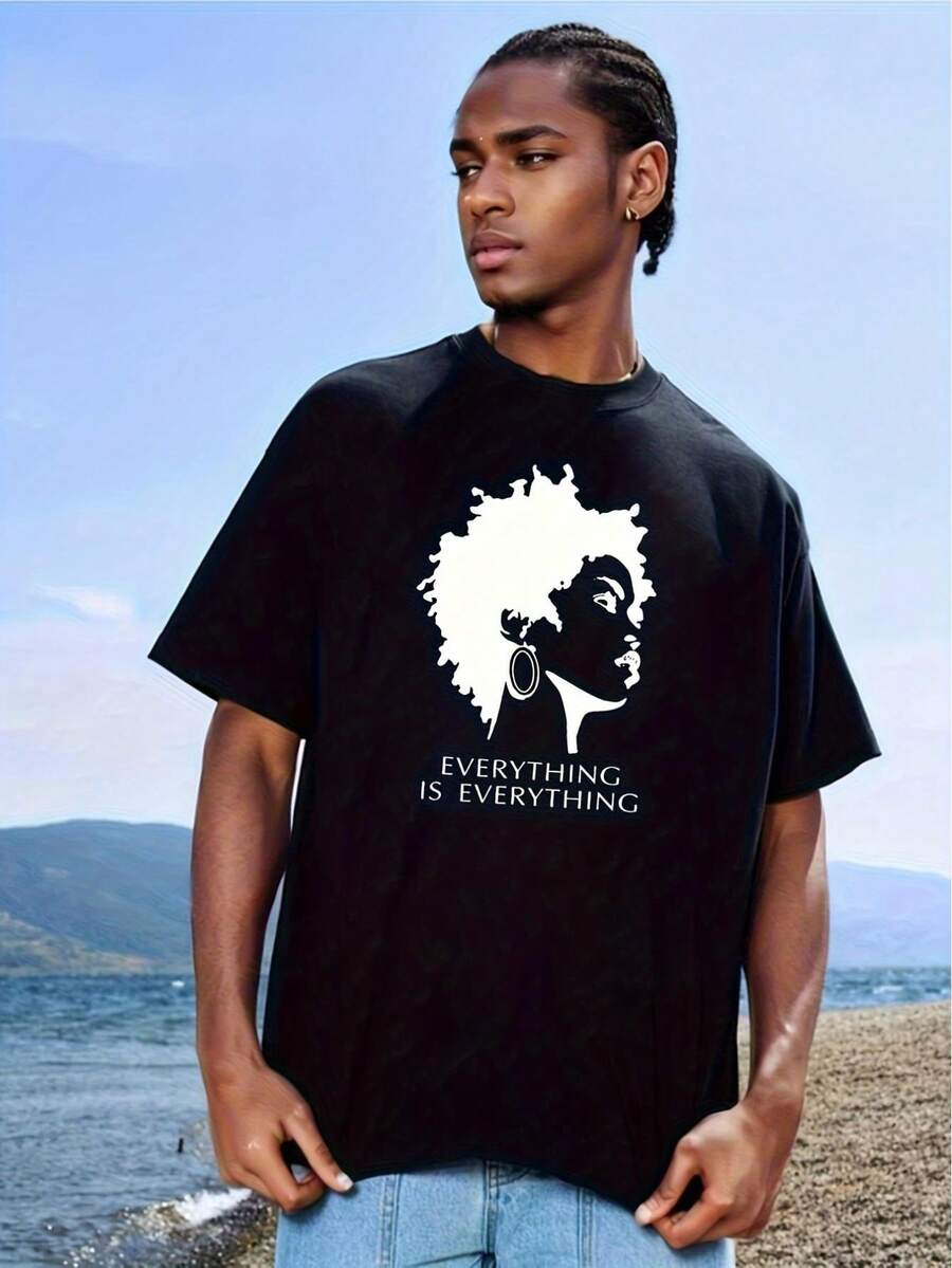 Summer men's high-quality thick combed 220G cotton round neck T-shirt with  pixel  printed short sleeves