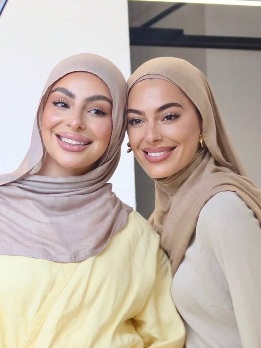 1pc Women's Soft Asymmetrical Digital Printed Pattern Printed Modal Hijabs Scarf - Multicolor - View 1