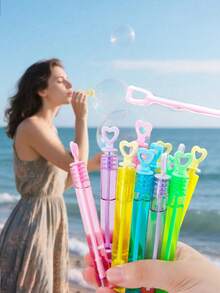 12/24/48支装迷你泡泡棒，手动泡泡机（不含泡泡液），小型派对礼品，营造节日气氛，生日、婚礼、派对泡泡玩具（不含泡泡液） - 彩色 - 查看 3