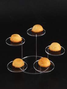 1 件亚克力分层展示架，4/7/12 槽透明分步小雕像、盲盒、甜点、蛋糕展示架 - 圣诞派对用品 - 透明色 - 查看 9