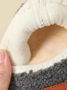 Dép giữ ấm chân đế cao su mềm Unisex, thích hợp cho cả đi trong nhà và ngoài trời - Xám - Xem 4