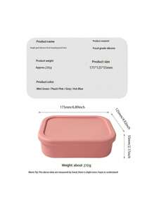 1 Piece Silicone Microwave Safe Three Compartment Bento Box, Square Divided Microwave Lunch Box, Portable And Handheld Leak-Proof Food Container, Suitable For Student Back To School, Work, College, Kitchen Storage And Storage, Kitchen Accessories - Multicolor - View 8