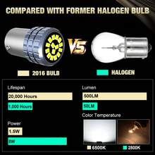 S&D 2 件 1156 BA15S P21W LED 汽车信号灯 BAU15SS PY21W 汽车灯 1157 BAY15D P21/5W LED 刹车倒车灯泡 白色 红色 琥珀色