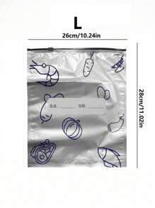 10pcs Reusable Aluminum Foil Food Storage Bags With Zipper - Thick, Leak-Proof, Self-Sealing, Perfect For Fresh Fruits & Vegetables, Ideal For Meal Prep & Pantry Organization, Pantry Organizers And Storage ﻿