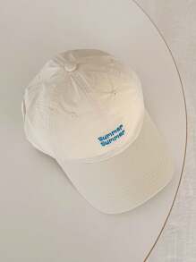 1pc Soft Top Candy Color Stylish Letter Printed Baseball Cap, Women's Breathable Quick-Dry Sun Hat For Outdoor, Spring/Summer