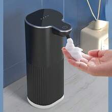 DONASIRA 1 件自动皂液器，黑色泡沫型，自动泡沫分配器家居浴室装饰秋季装饰返校 - 黑色泡棉款 - 查看 3