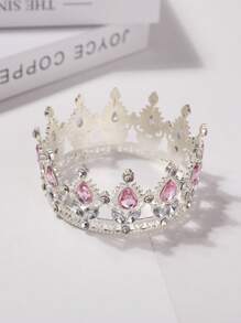 1 pieza Corona barroca de estilo europeo y americano para novia, tiara de aleación, regalo de cumpleaños de princesa, tocado, corona con vibra de reina, accesorios del Día de San Valentín