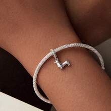 WOSTU 1件925纯银可爱动物宠物吊坠，柯基犬、西施犬、腊肠犬串珠吊坠，适合搭配手链、项链、DIY首饰、礼品 - 彩色 - 查看 10