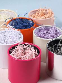 10 جرام / 50 جرام / 100 جرام من حشو الهدايا من ورق الرافيا المقطع لتعبئة وتغليف صناديق الهدايا لأعياد الميلاد والزفاف والكريسماس وحفلات الخطوبة والديكور والمستلزمات المكتبية - متعدد الألوان - مشاهدة 3