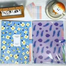 Flower Style File Folder, Back To School Expanding File Folders With Labels, Stylish File Organizer, Accordion File Organizer Letter Size For School, Office And Home, Multi Colors Optional Back To School, School Supplies