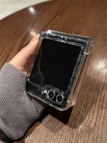 韩国水波纹透明手机壳，兼容三星 Galaxy Z Flip 5、Z Flip 6、Z Flip 4、Z Flip 3、Z 、FE 5G，透明防震后盖 - 無色 - 查看 8