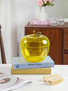 1 szt. Dekoracyjny słoik/pojemnik do przechowywania w kształcie jabłka, taca do serwowania przekąsek/ciasteczek/owoców, odpowiedni na święta, imprezy, wystrój domu - Wielokolorowe - Zobacz 14