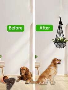 1 pieza Cesta colgante de maceta tejida a mano, decoración del hogar sencilla para el balcón, adecuada para colocar plantas en macetas, evita que las mascotas dañen, cesta colgante de maceta para el hogar, decoración del balcón del hotel, red de maceta colgante del restaurante - Multicolor - Ver 5