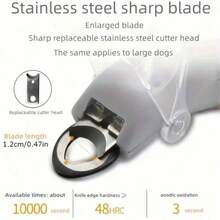 1 宠物指甲钳带 LED 灯，透明指甲修剪放大镜，指甲残留物收集器，宠物卫生指甲钳，指甲锉，狗、猫和小动物指甲修剪器，橙色指甲钳，多色指甲锉，腿部美容工具