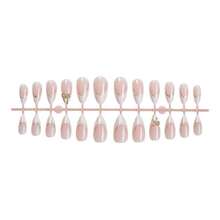 Gold-Rimmed Bow Nails, Almond-Shaped, Sweet And Cute, Whitening Ladies' Nail Tips - XB-107-83 - 查看 6