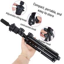 19.6/43.3英寸假发支架三脚架金属可调节模特头架升级可折叠假发头架适用于美容美发培训