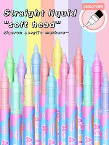 Straight Liquid Acrylic Marker, Adult Drawing Pen, Drawing Paint Doodle, Coloring Combination, Professional Drawing Tools, Holiday Gift Easter Doodle