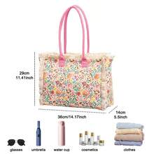 Retro Bohemian Style Damska Torba Crossbody Z Frędzlami, Duża Pojemność Torebka W Stylu Western I Torba Na Ramię Z Kwiatowym Nadrukiem – Idealna Do Dojazdów Do Pracy, Na Wakacje I Podróży. Idealne Prezenty Dla Członków Rodziny!