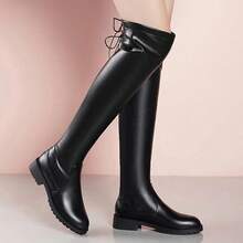 Women Mid-Calf Boots - Black Single - View 6