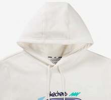 Skechers New Casual Unisex Knitted Hooded Pullover Sweatshirt - White - View 3