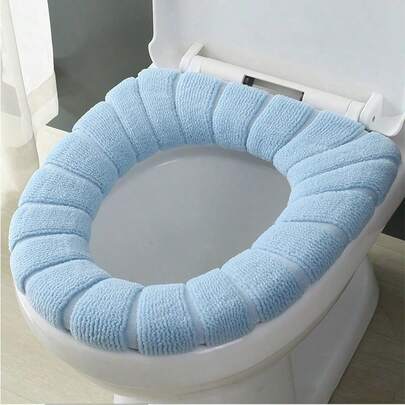 Bộ 1/2/5 miếng bọc nắp bồn cầu dày dặn, mềm mại và thoải mái, co giãn, dễ lắp đặt, họa tiết bí ngô sáng tạo, bọc nắp bồn cầu đa năng, dày dặn và có thể giặt được, trang trí phòng tắm, trang trí mùa đông.