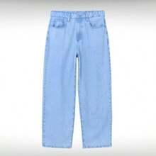 Balao Straight Baggy Jeans, Light And Dark, Skate Style - 中等水洗藍 - 查看 3