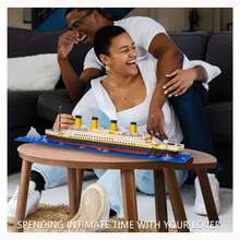 Luxury Cruise Ship Building Blocks (Various Difficulty Levels), Paris Eiffel Tower + Large Cruise Ship Romantic Combination, Unsinkable Ship, Ship Building Blocks, Particle Assembly, 3D Assembly Model, Office Decoration, Home Decor, New Year Gift, Valentine's Day Gift, Ideal Holiday Gift, Christmas Gift, Holiday Gift, Birthday Gift - Multicolor - View 11