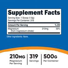 Nutricost Magnesium Citrate Powder (Unflavored, 500 Gram) - Unflavored - View 2